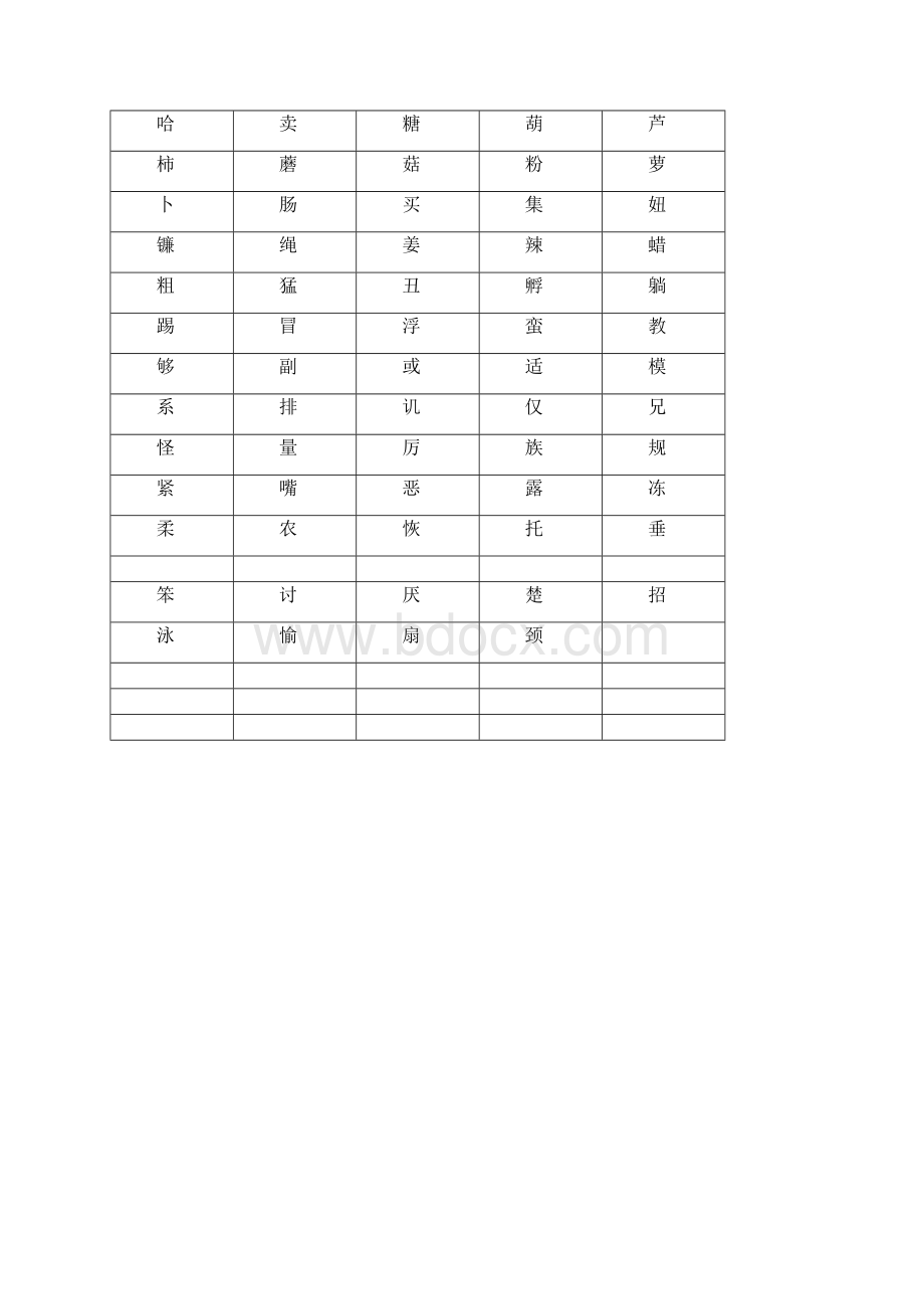 小学二年级字卡模版A打印版.docx_第3页