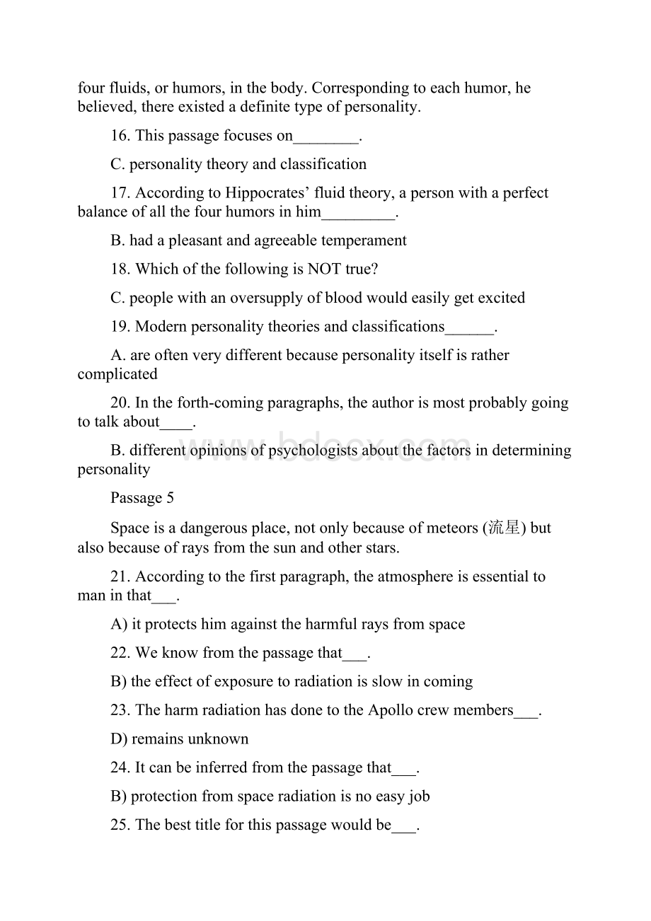 成都理工大学大学英语四阅读材料精简答案.docx_第3页