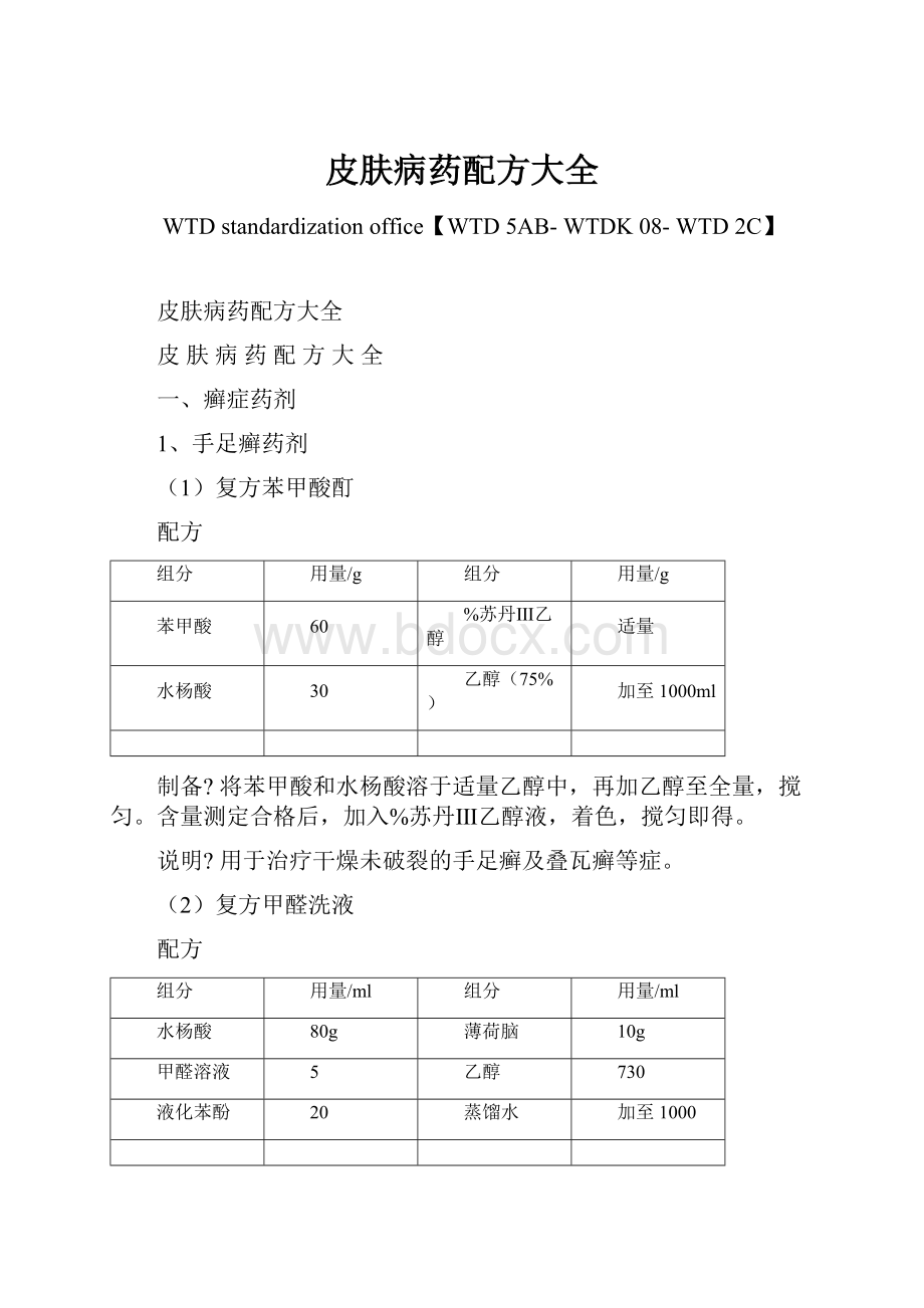 皮肤病药配方大全.docx_第1页