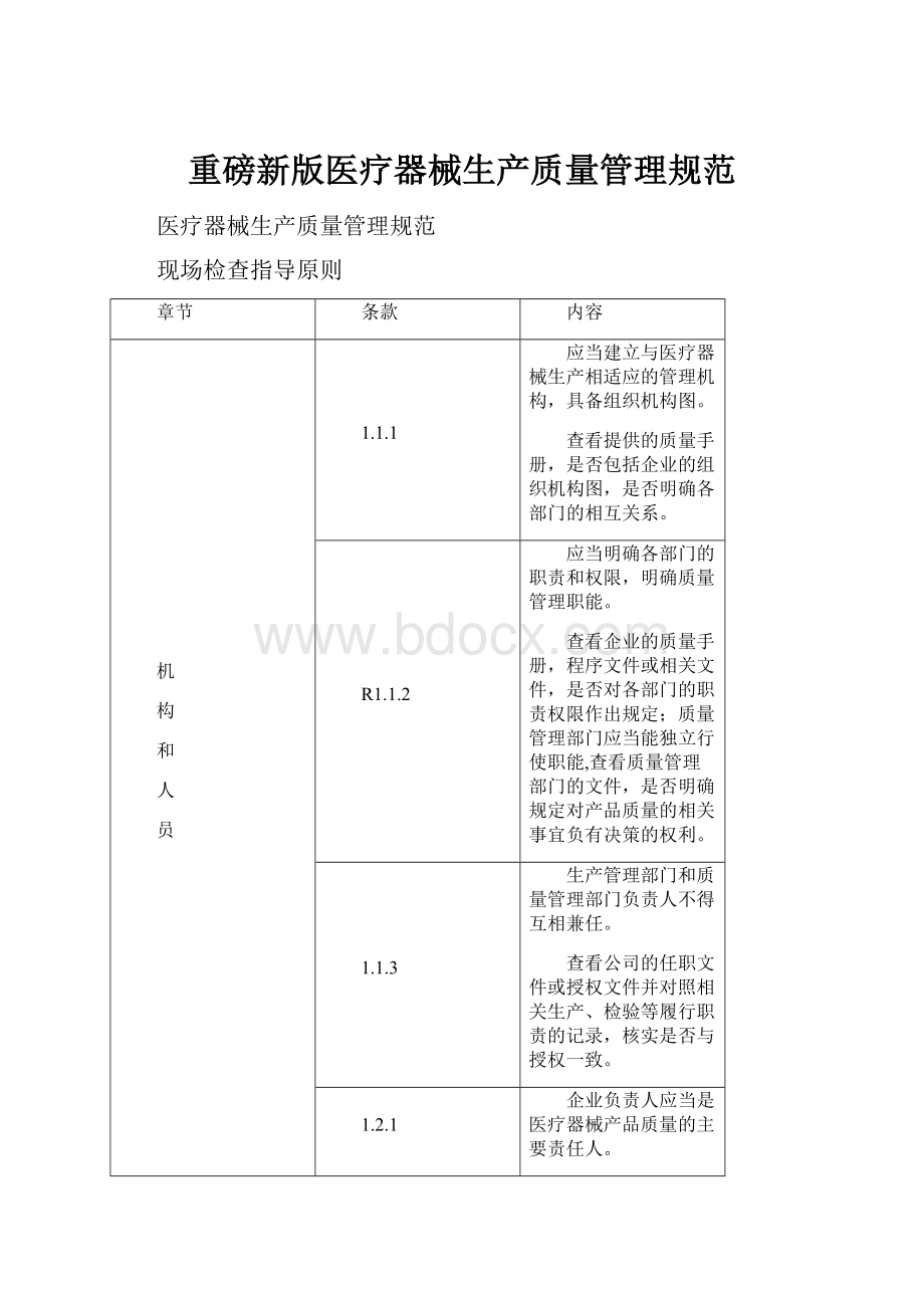 重磅新版医疗器械生产质量管理规范.docx_第1页