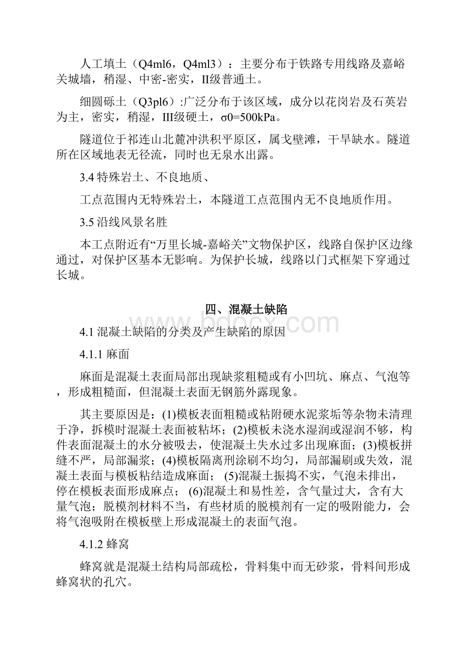 嘉峪关隧道混凝土缺陷修补实施方案项目.docx_第2页