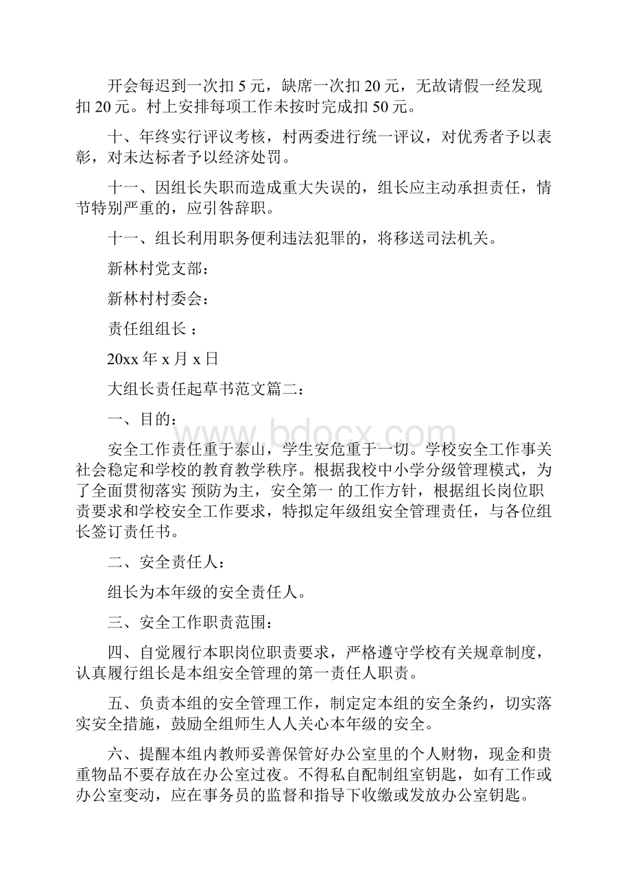 大组长责任起草书范文3篇完整版.docx_第2页