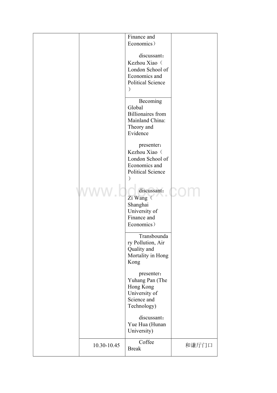 香樟经济学会英文论坛会议手册模板.docx_第3页