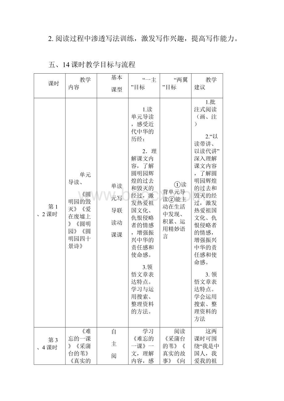 人教版语文五年级上册第七单元单元整合教学设计.docx_第3页