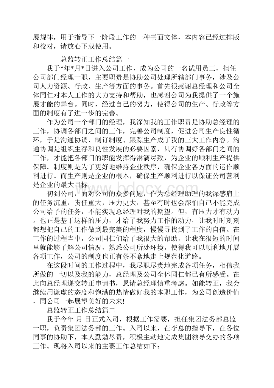 总监转正工作总结范文Word格式.docx_第2页