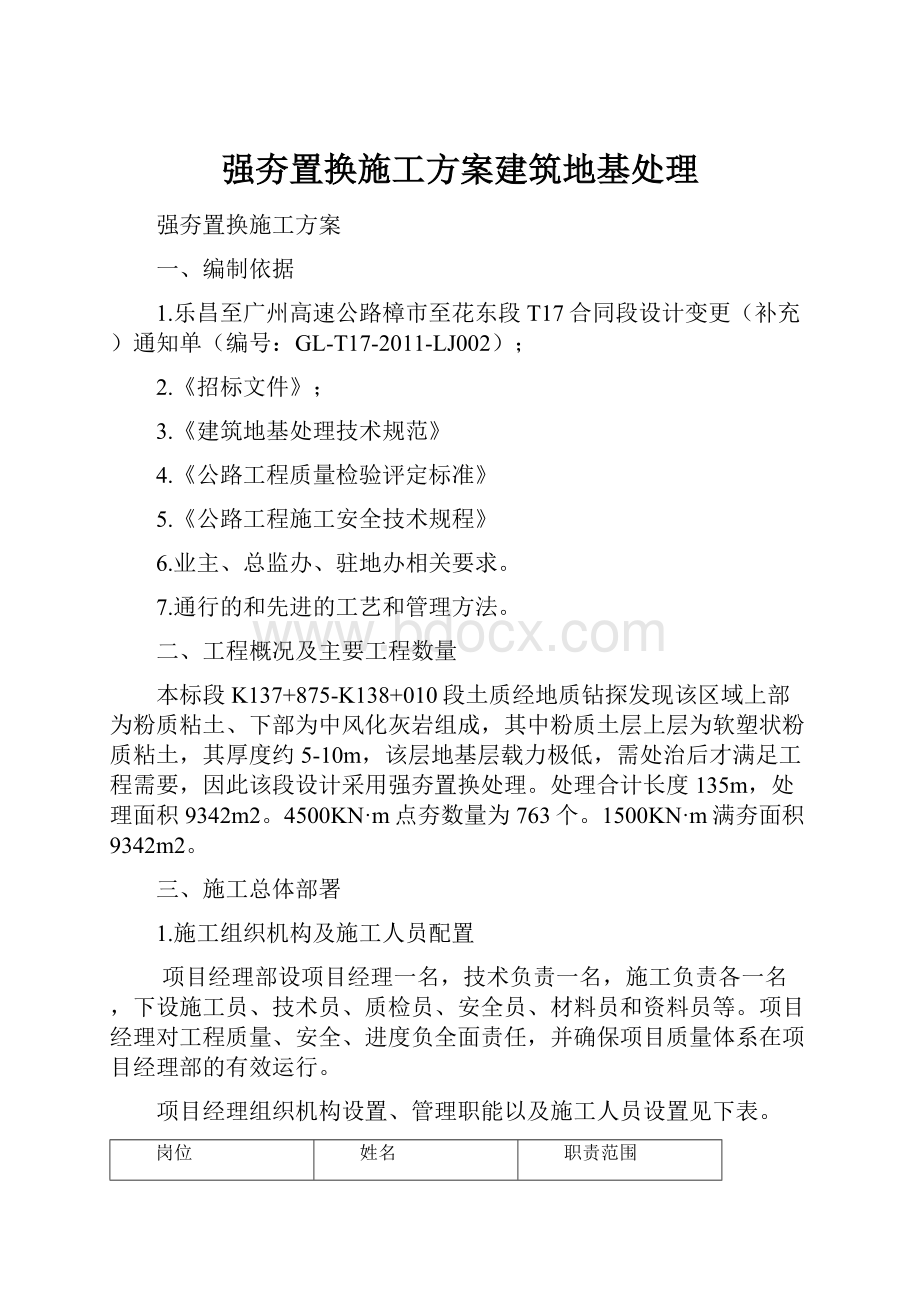 强夯置换施工方案建筑地基处理.docx_第1页