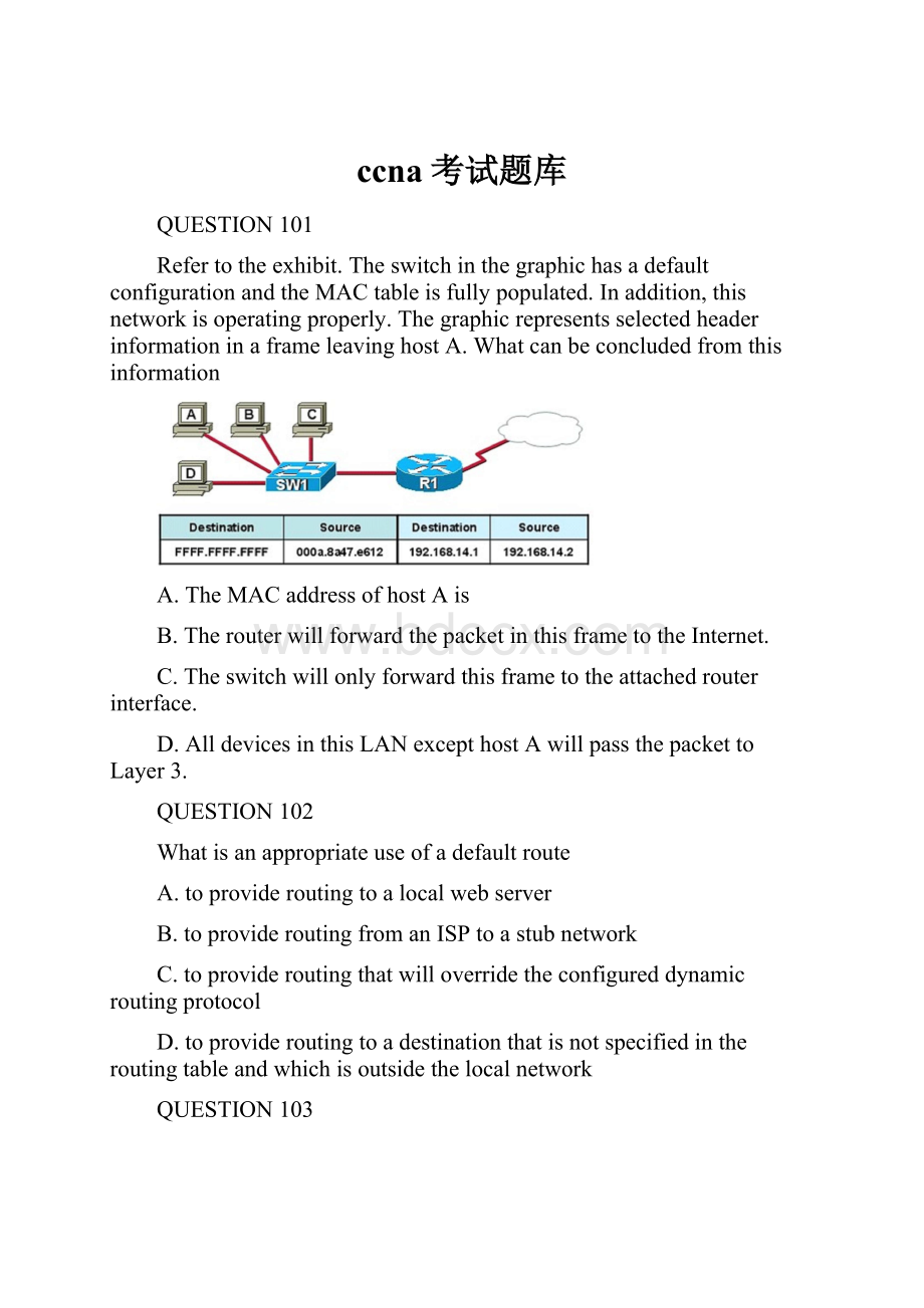 ccna考试题库.docx_第1页