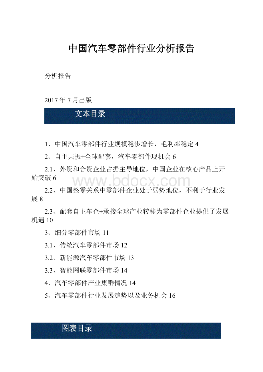 中国汽车零部件行业分析报告.docx_第1页