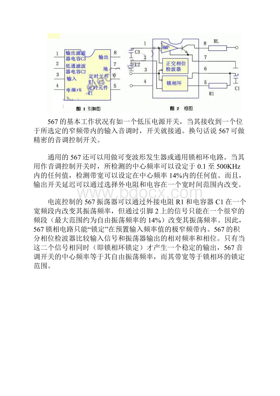 LM567及NE567音频解码器原理及应用详解.docx_第2页