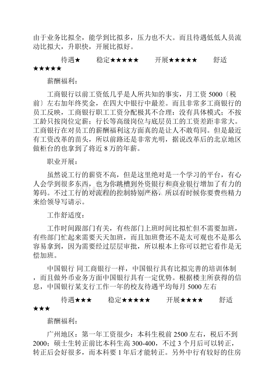 中国所有大银行就业情况.docx_第2页