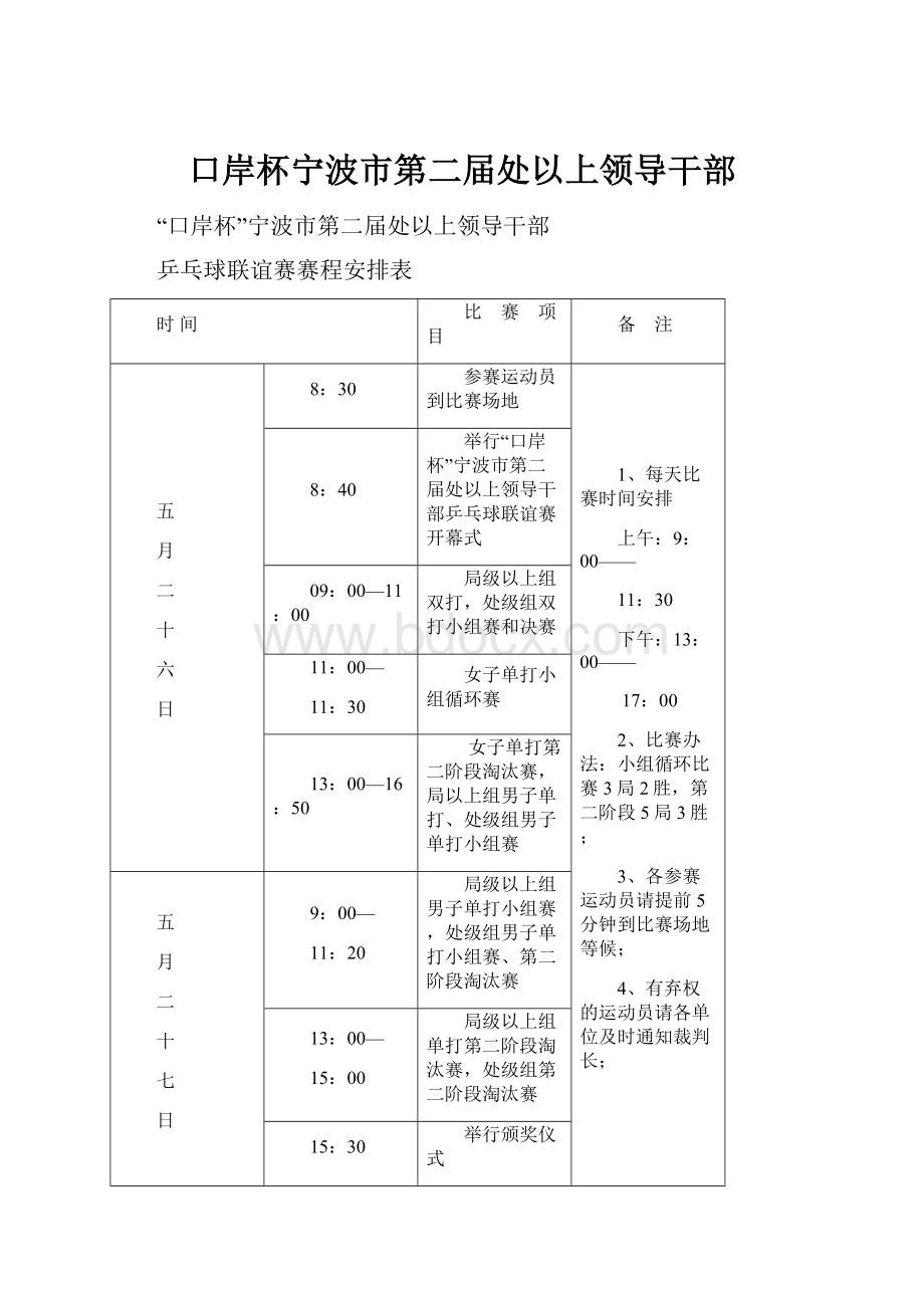 口岸杯宁波市第二届处以上领导干部.docx_第1页