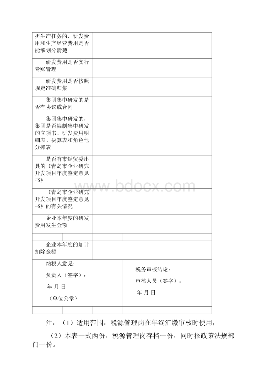 年度企业所得税税收优惠审核清算表.docx_第2页