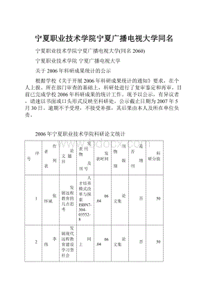 宁夏职业技术学院宁夏广播电视大学同名.docx