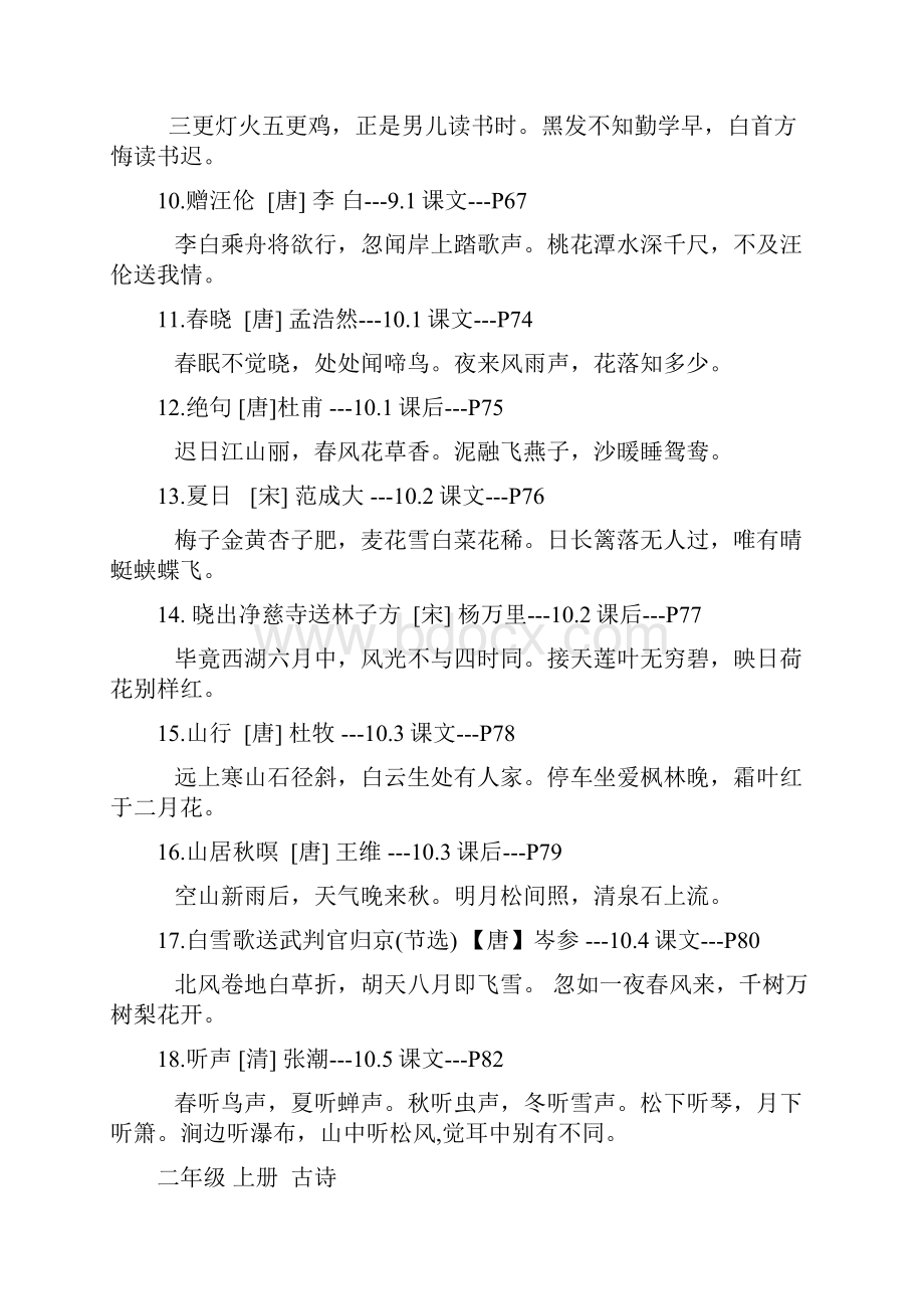 长春版小学语文一至六年级全部古诗词汇总.docx_第2页