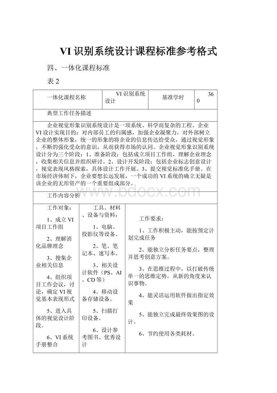 VI识别系统设计课程标准参考格式.docx_第1页