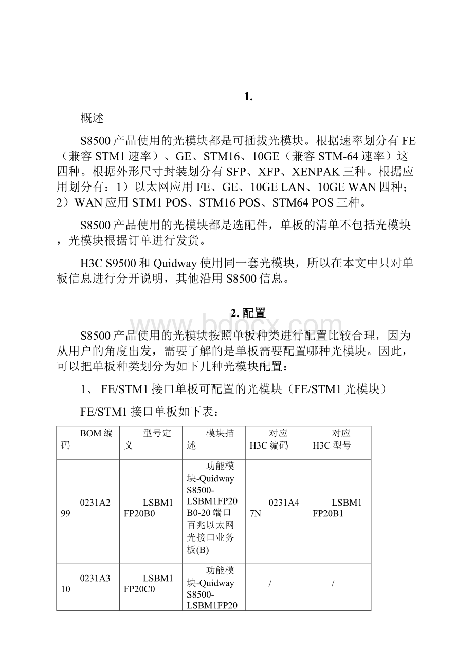 QuidwayS8500光模块配置指导v1301.docx_第2页