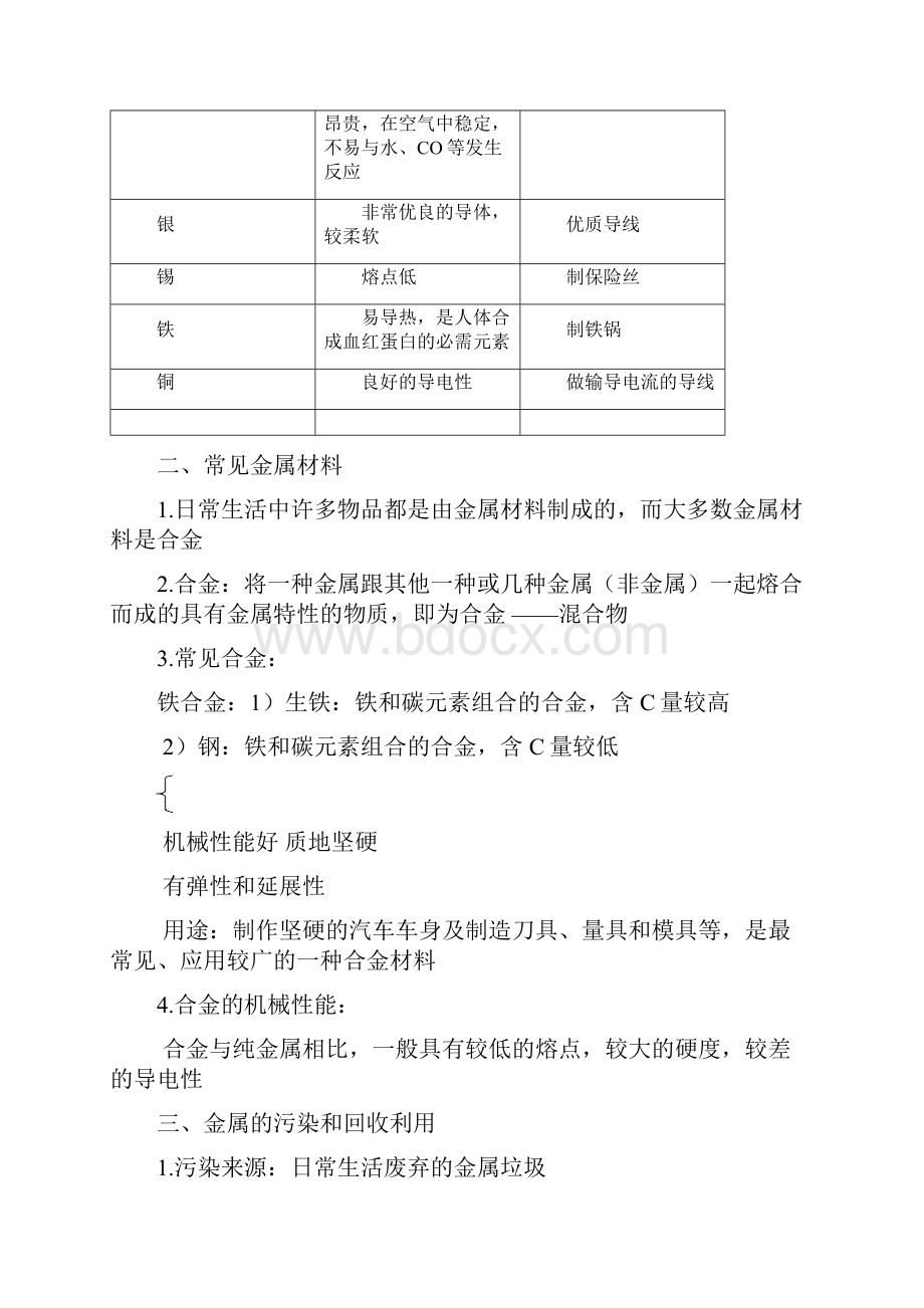 最新新浙教版科学九年级上册第二章物质转换与材料利用知识点综述.docx_第2页