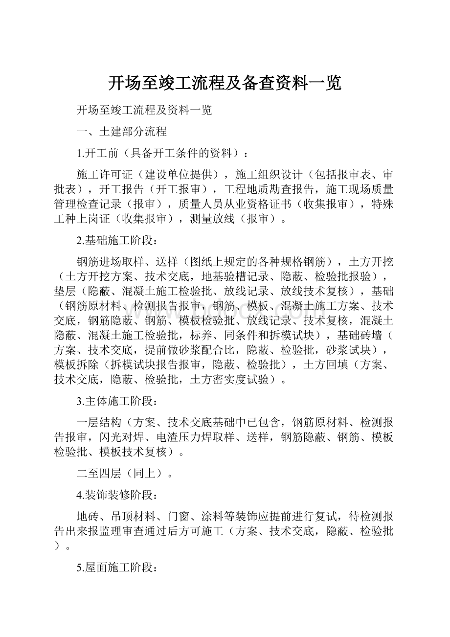 开场至竣工流程及备查资料一览.docx_第1页