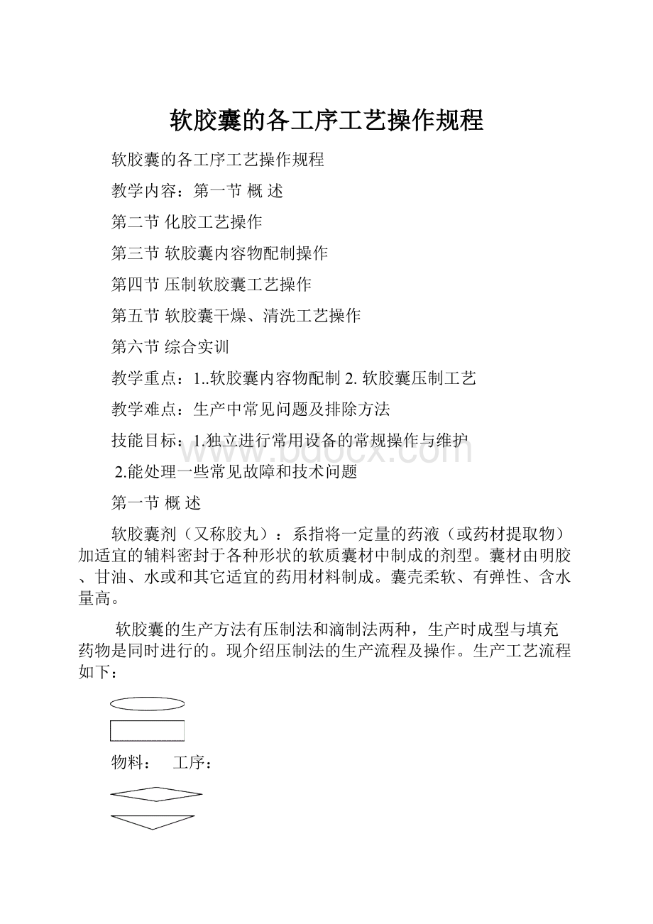 软胶囊的各工序工艺操作规程.docx