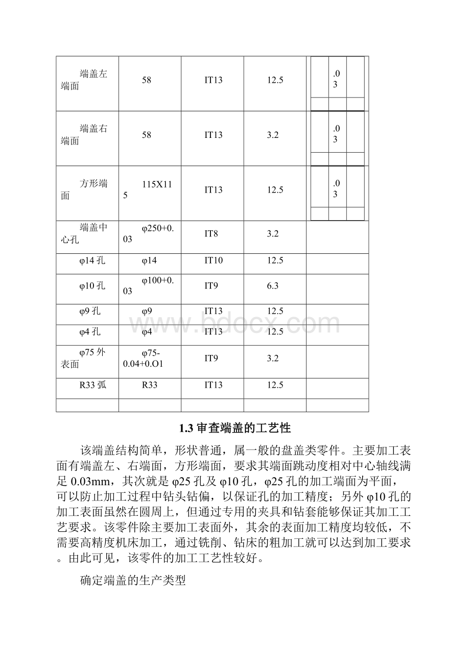 端盖零件的机械加工工艺规程及Φ14孔工艺装备方案设计书Word格式文档下载.docx_第3页