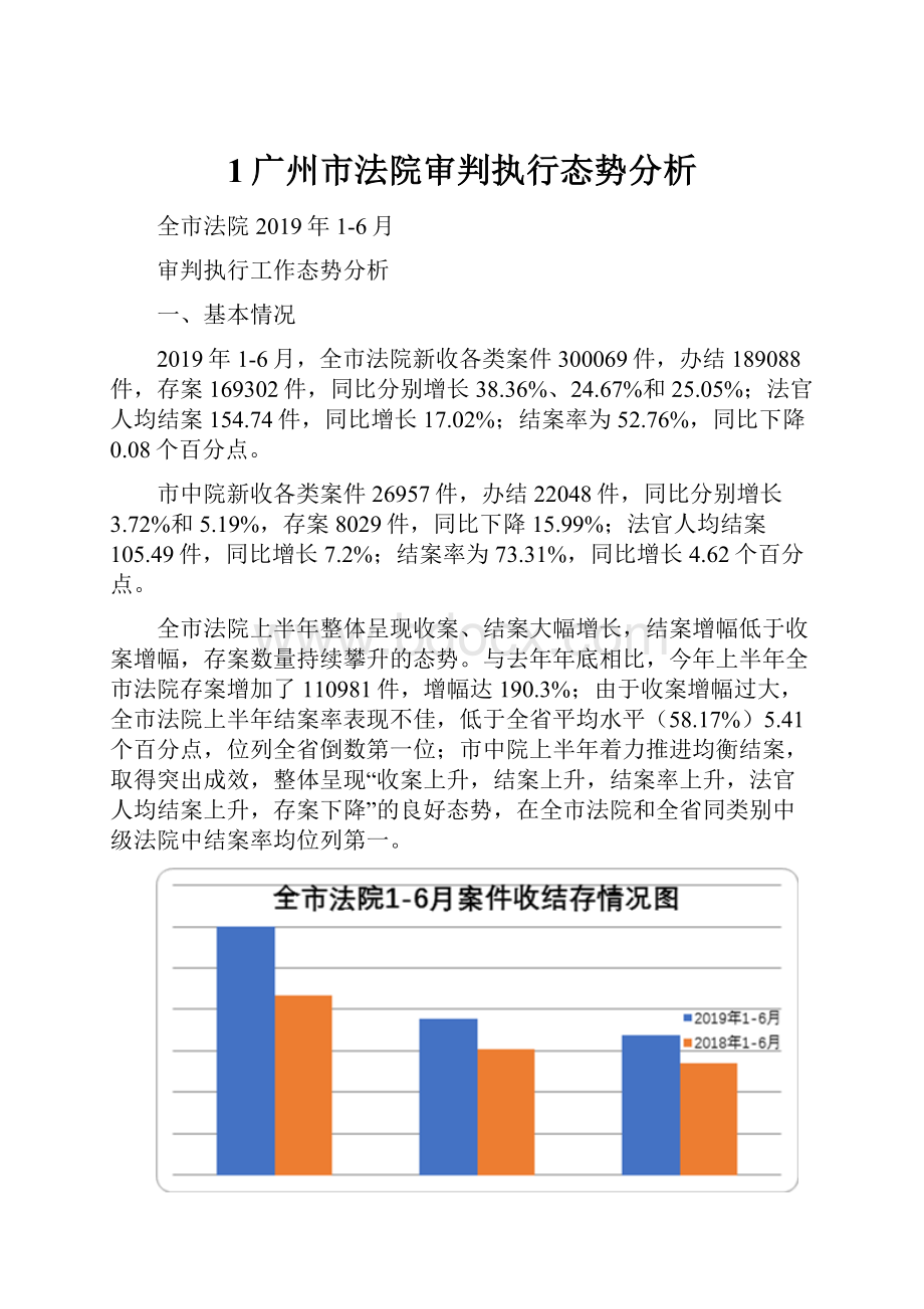 1广州市法院审判执行态势分析文档格式.docx