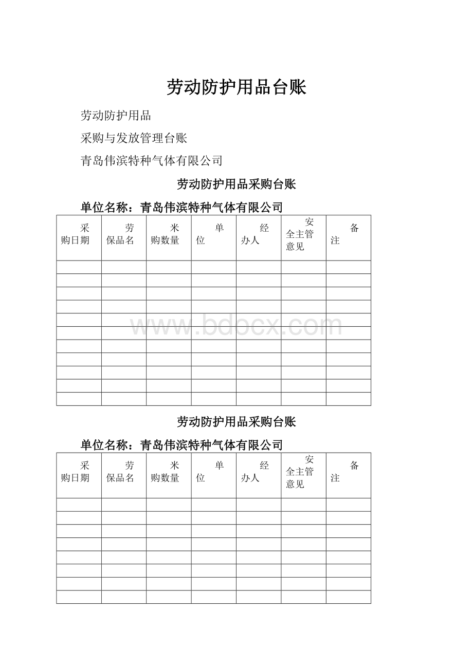 劳动防护用品台账.docx