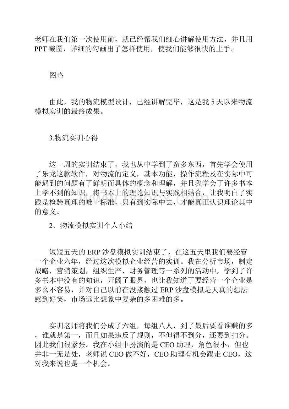 物流模拟实训个人小结.docx_第2页