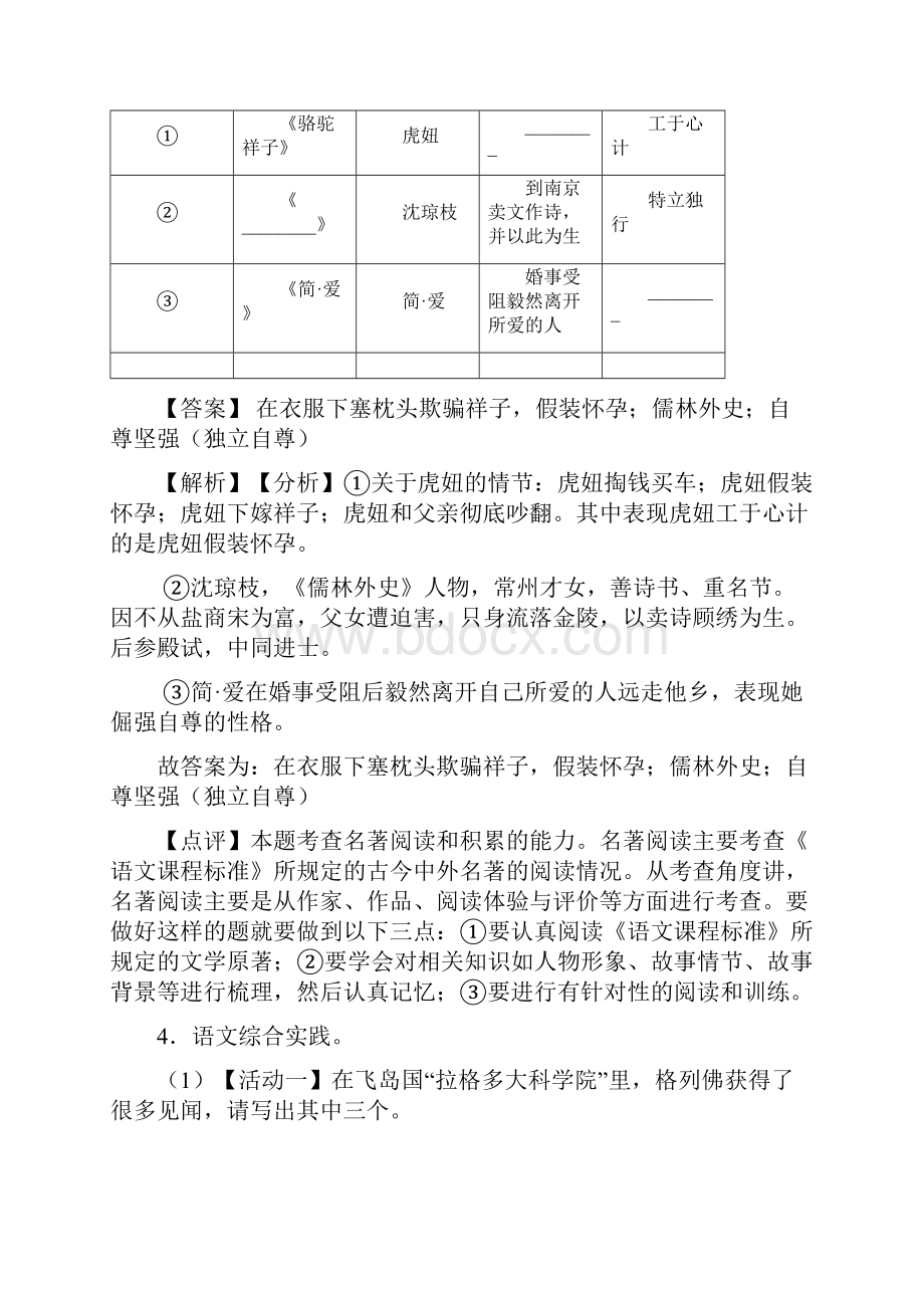 语文九年级语文常识及名篇名著题训练含答案解析50.docx_第3页