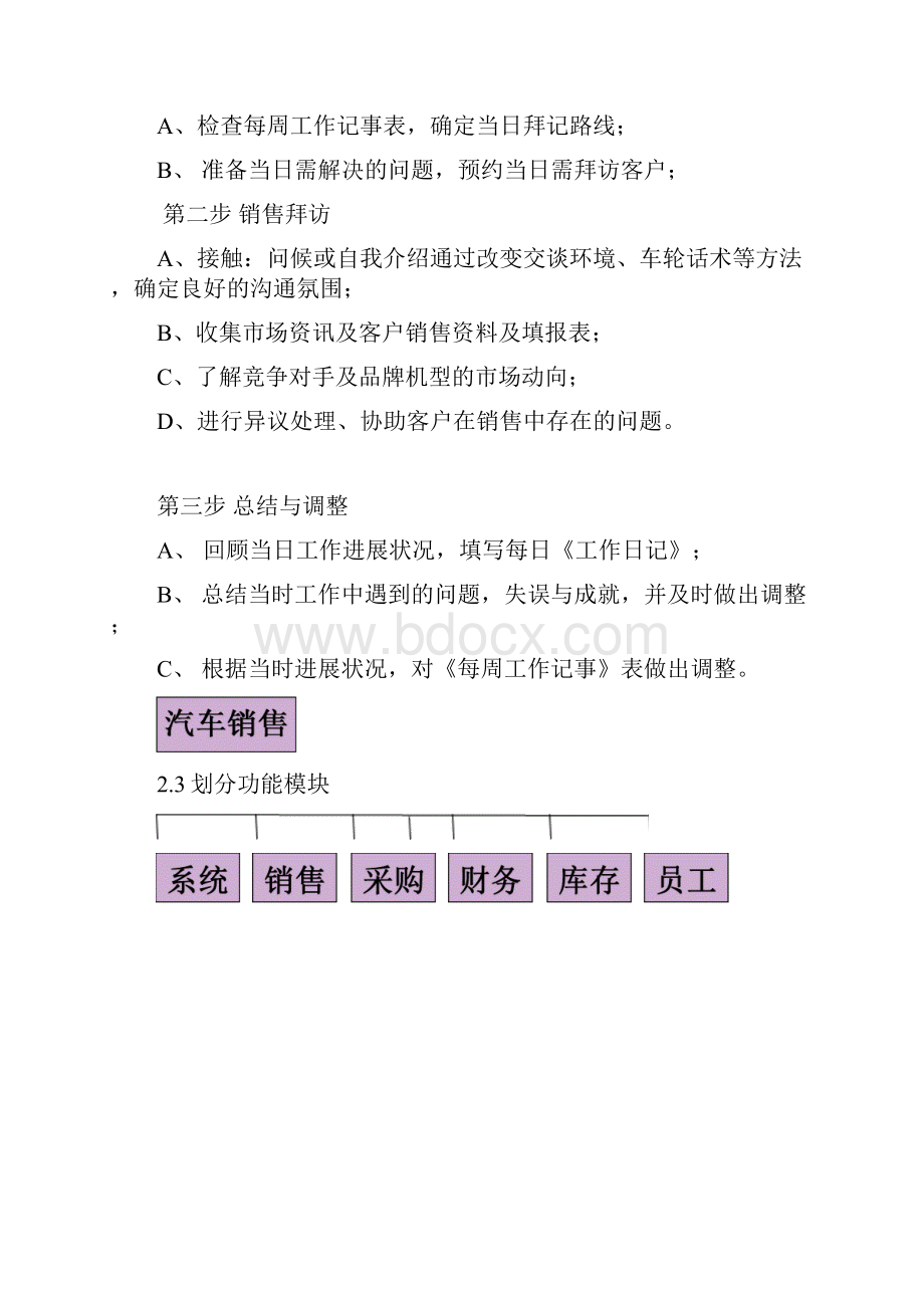 汽车销售管理系统的设计与实现数据库设计说明书.docx_第3页