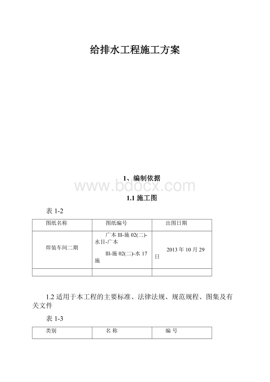 给排水工程施工方案.docx