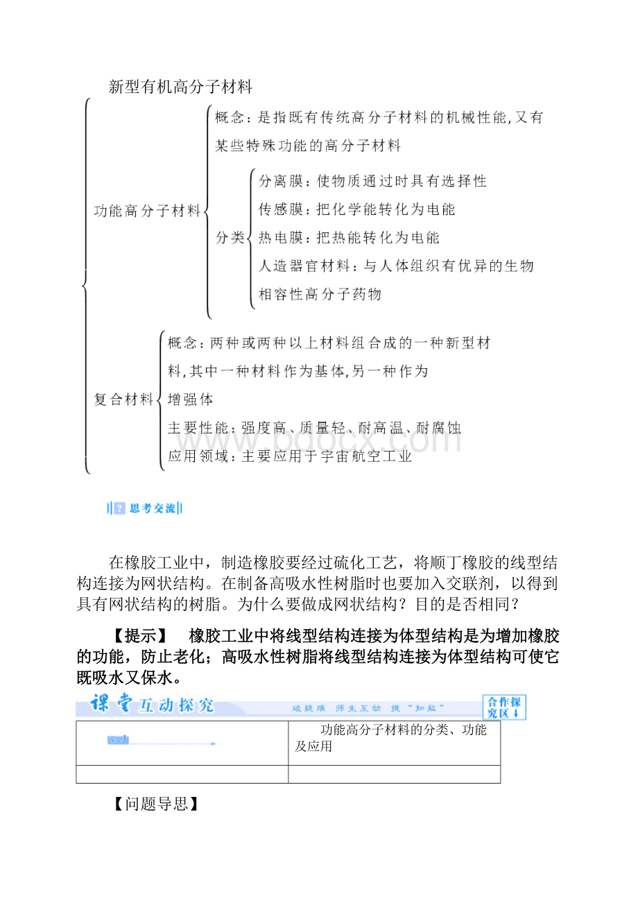 最新53功能高分子材料教案人教版选修五汇总Word文档格式.docx_第3页