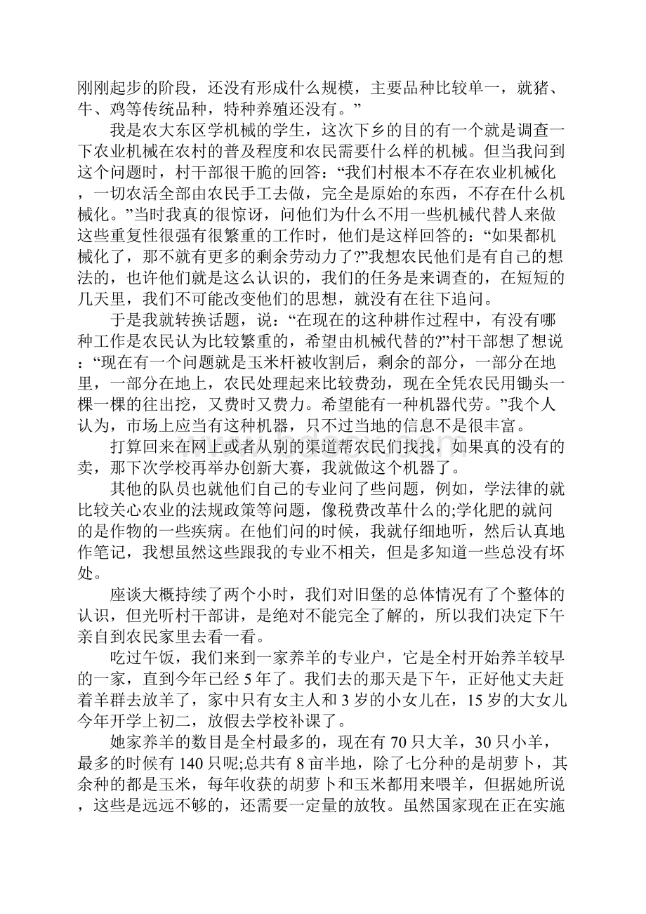 大学生暑假三下乡的社会实践报告完整版.docx_第3页