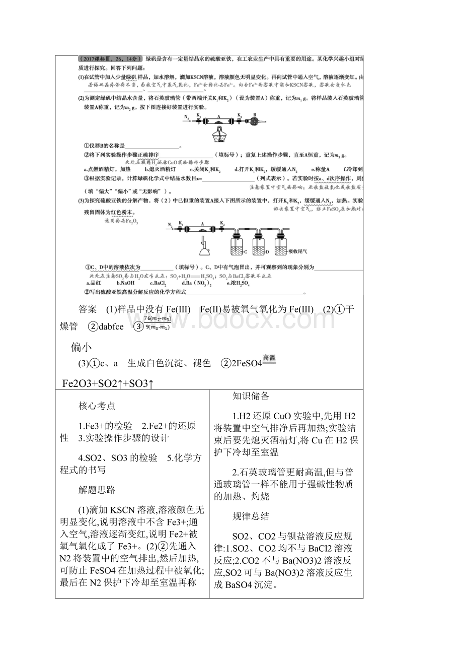 高考押题化学一轮复习 第23讲 实验方案的设计与评价讲练结合学案文档格式.docx_第2页