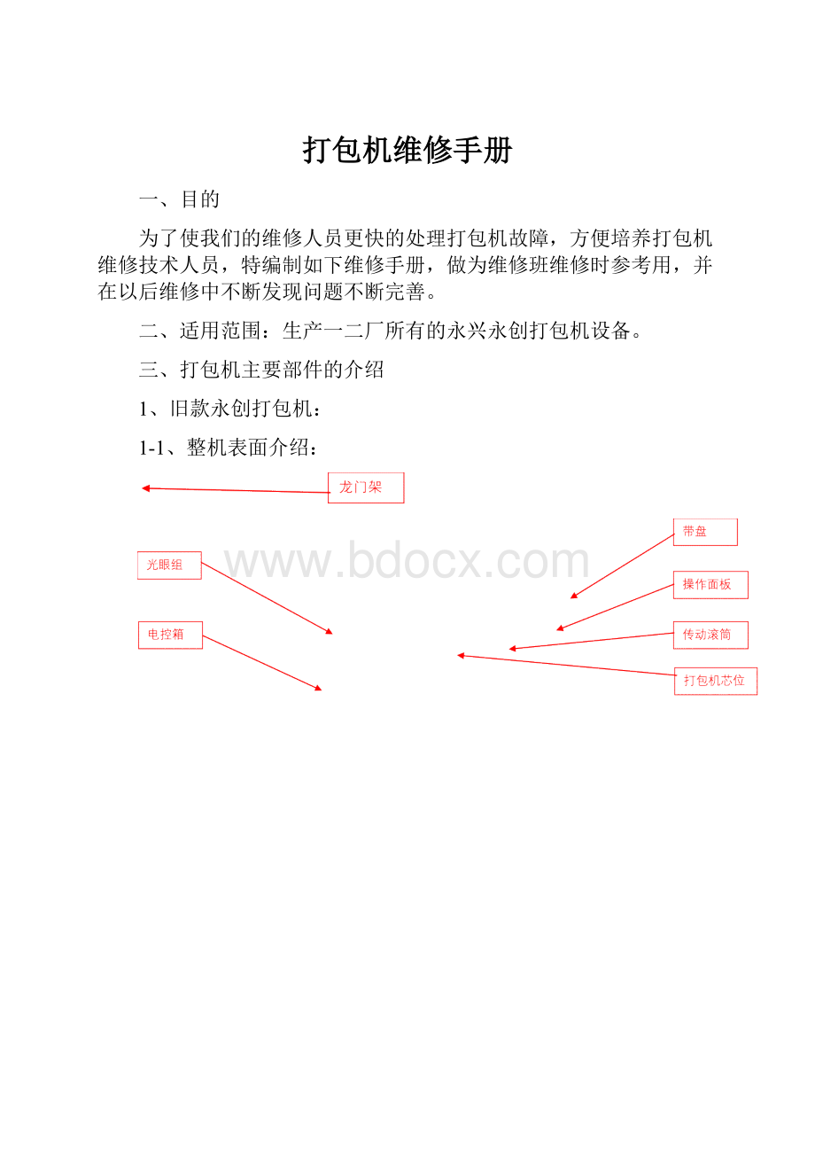 打包机维修手册.docx_第1页