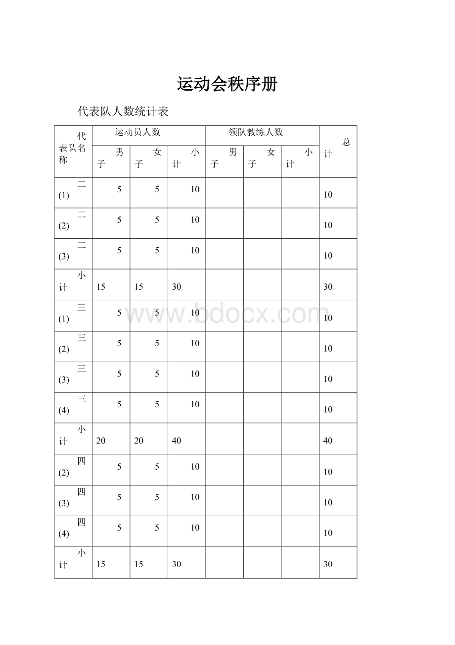 运动会秩序册.docx_第1页