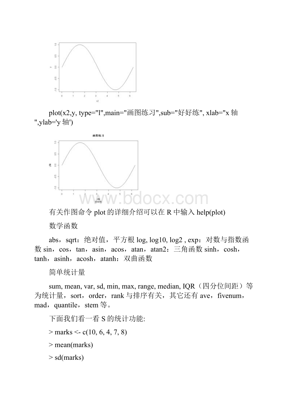 R语言常用上机命令分功能整理时间序列分析为主.docx_第2页