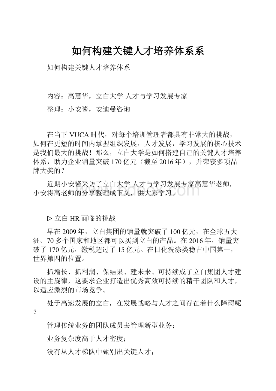 如何构建关键人才培养体系系Word格式文档下载.docx