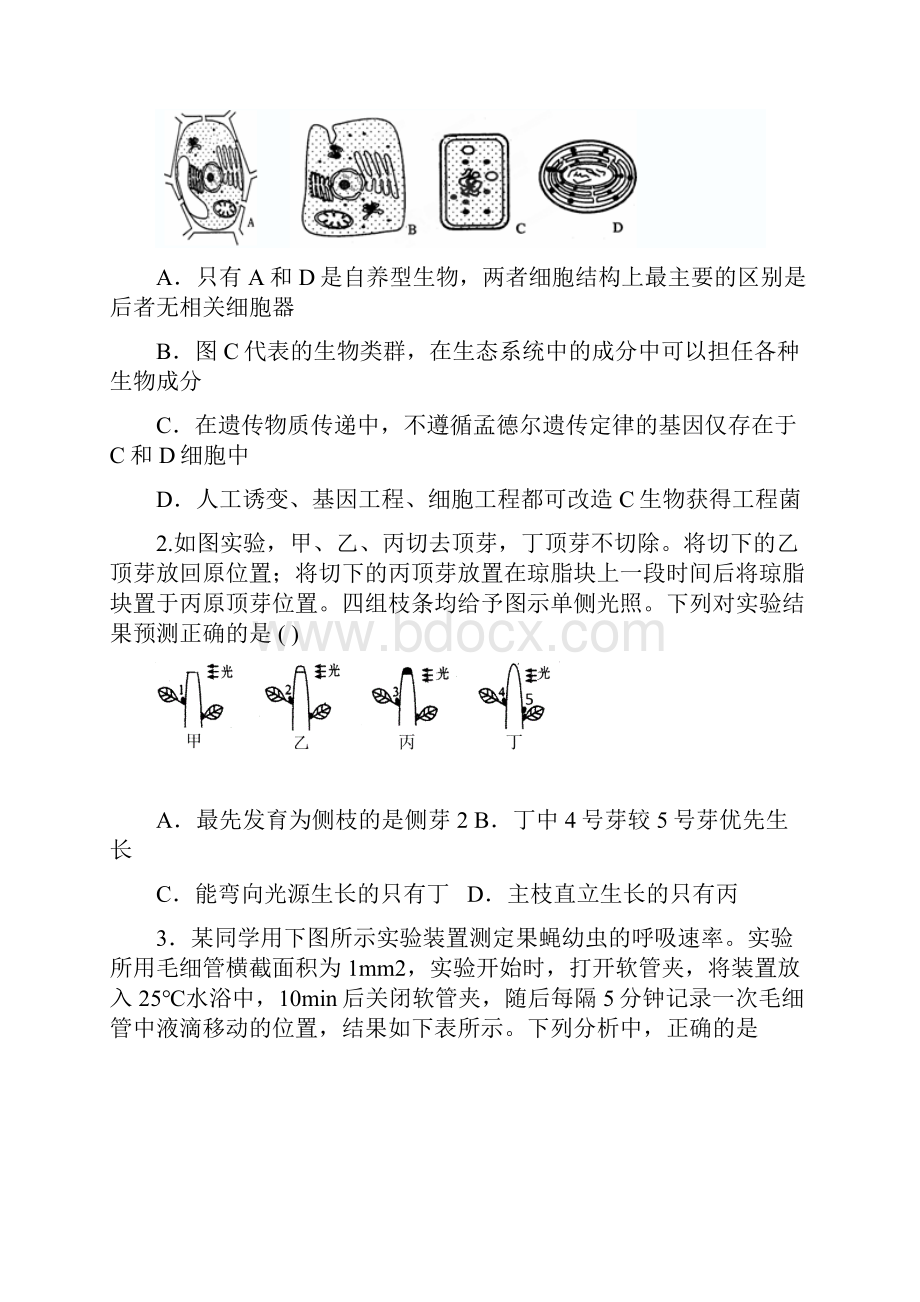 江西省南昌市10所省重点中学命制届高三第二次模拟突破冲刺理综合试题八Word格式.docx_第2页