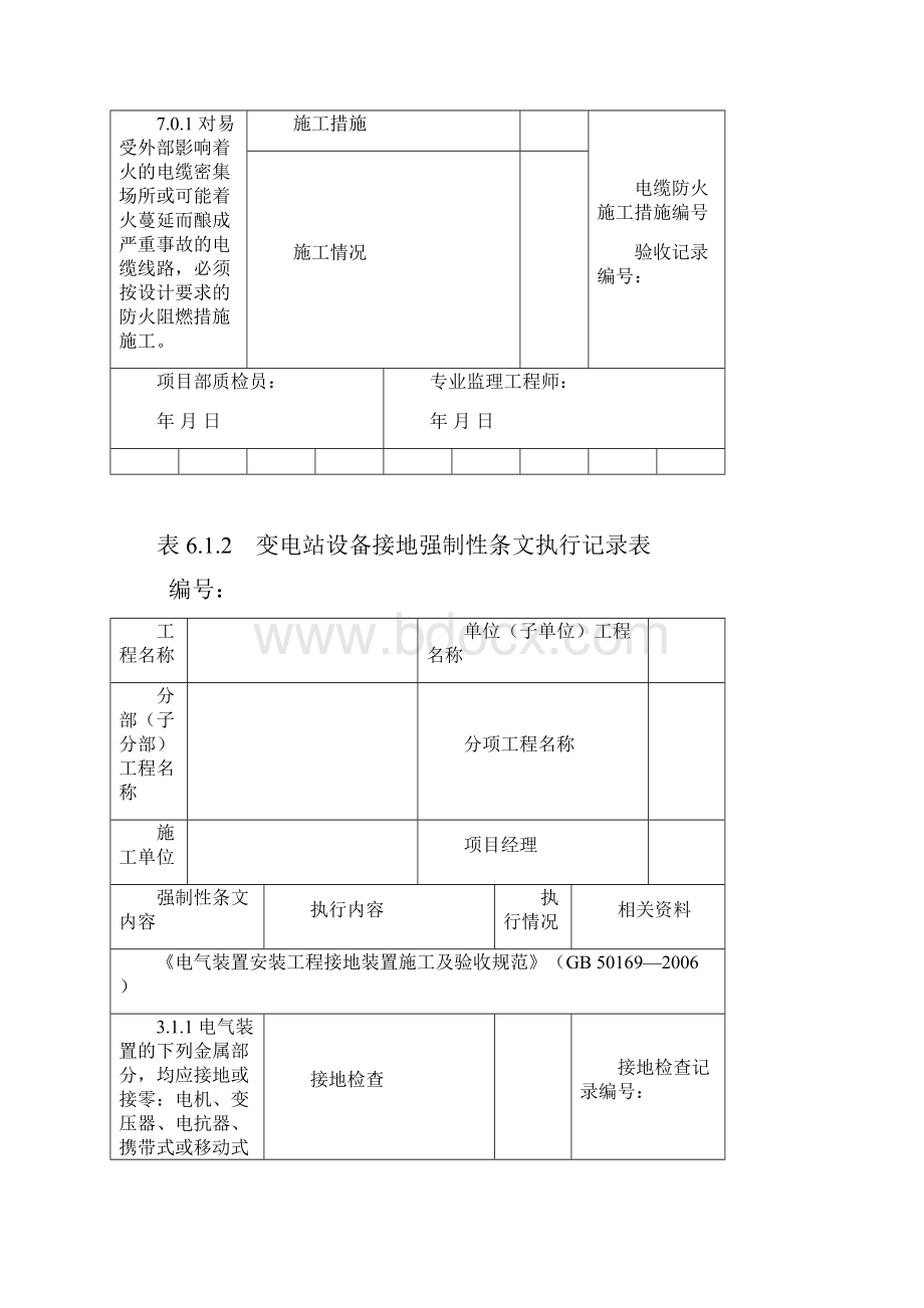 电气施工强条执行检查记录.docx_第2页