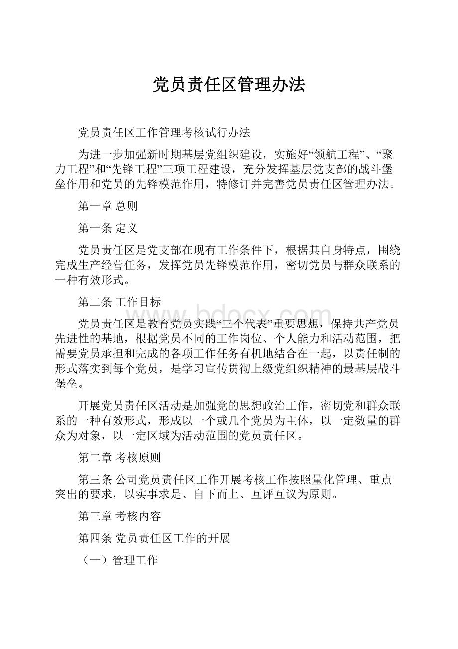 党员责任区管理办法Word格式文档下载.docx