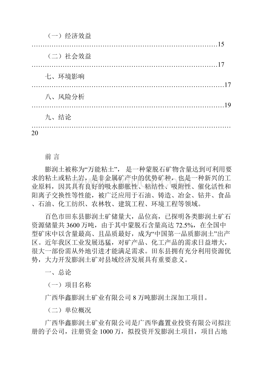 万吨活性白土深加工项目建设项目可研报告.docx_第3页