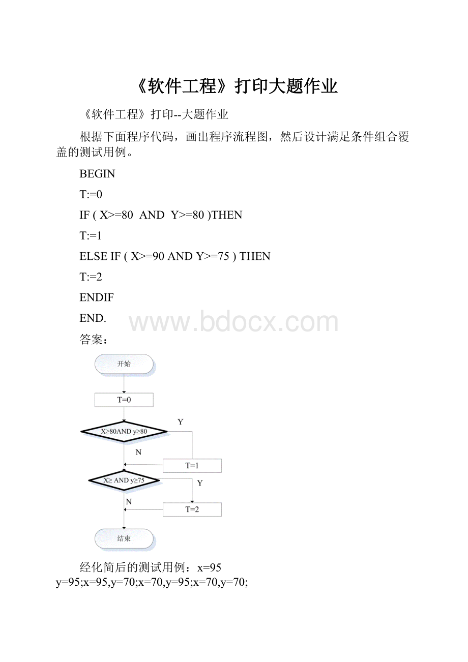 《软件工程》打印大题作业.docx