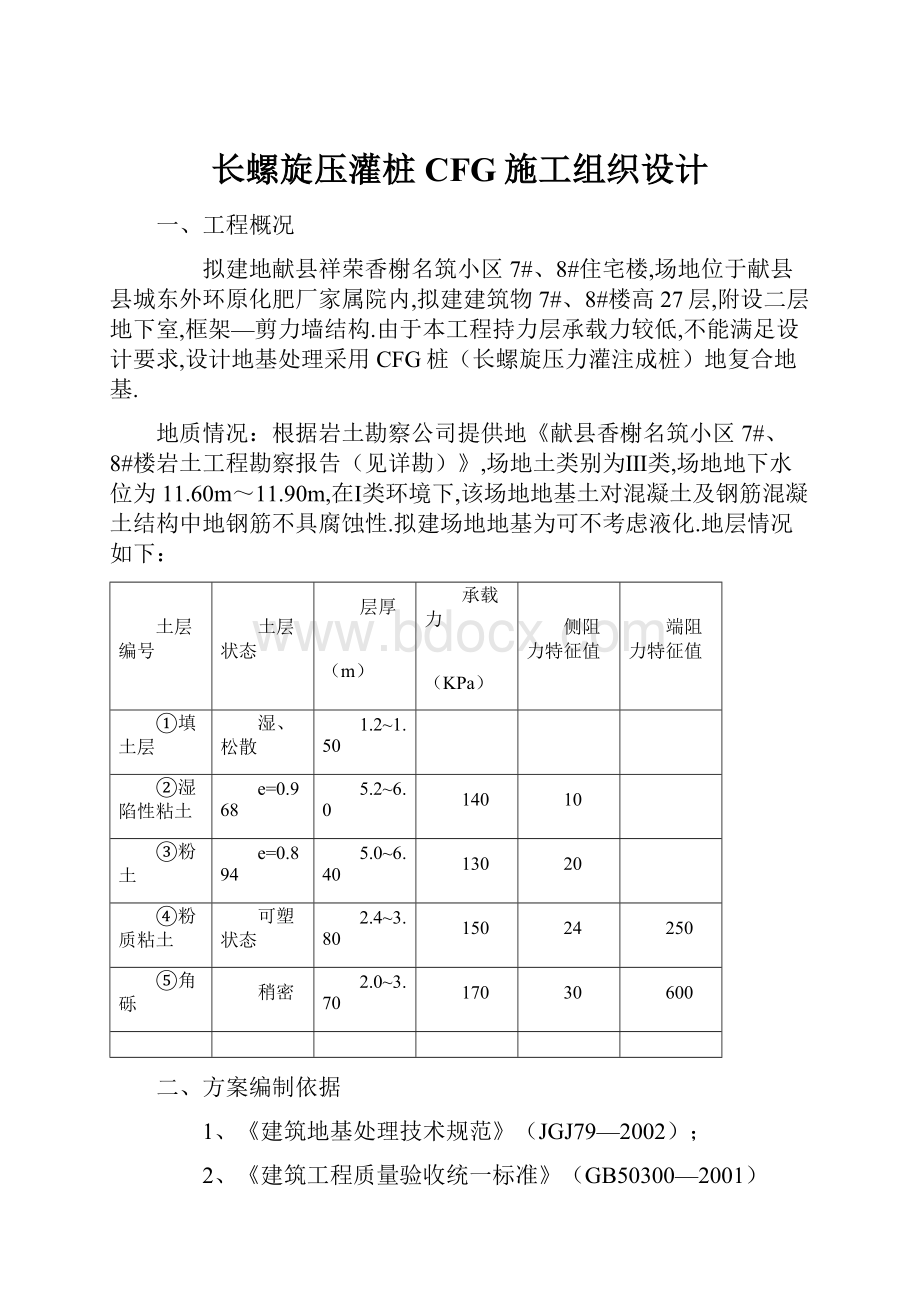 长螺旋压灌桩CFG施工组织设计.docx_第1页