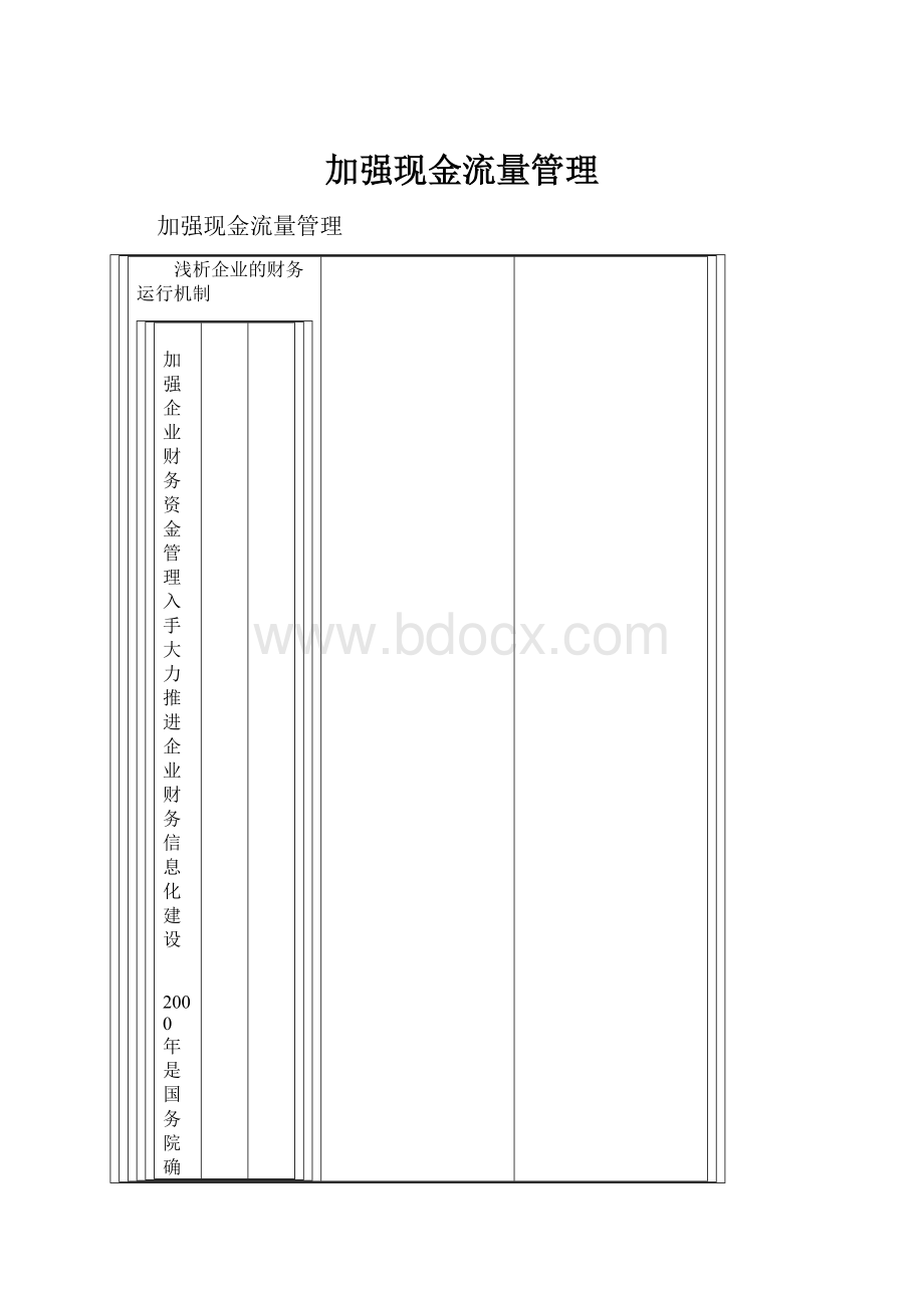 加强现金流量管理Word文档下载推荐.docx_第1页