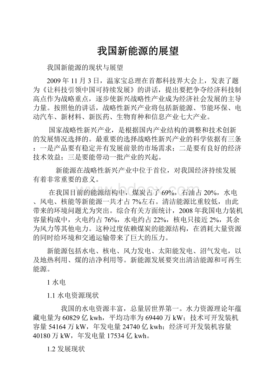 我国新能源的展望文档格式.docx