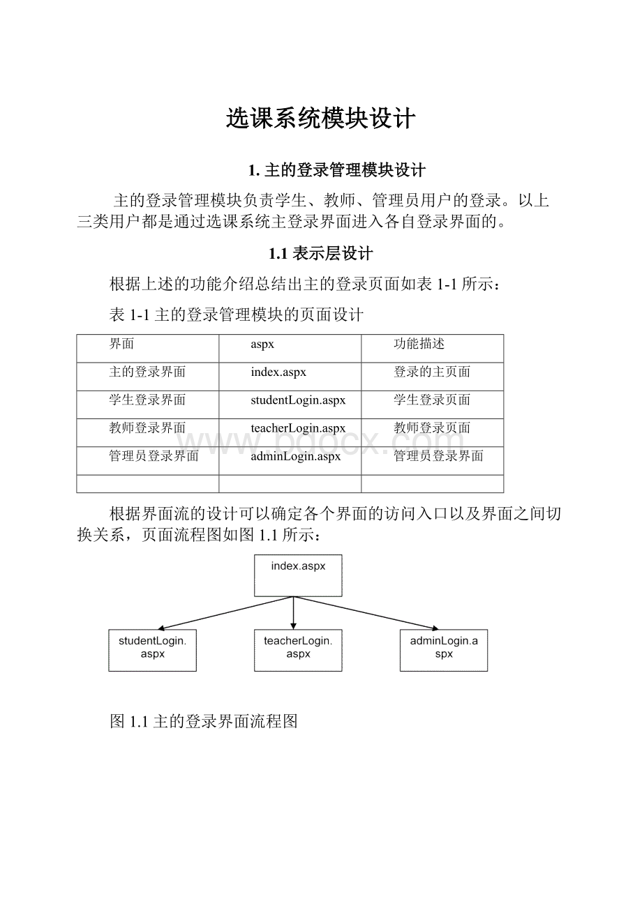 选课系统模块设计.docx_第1页