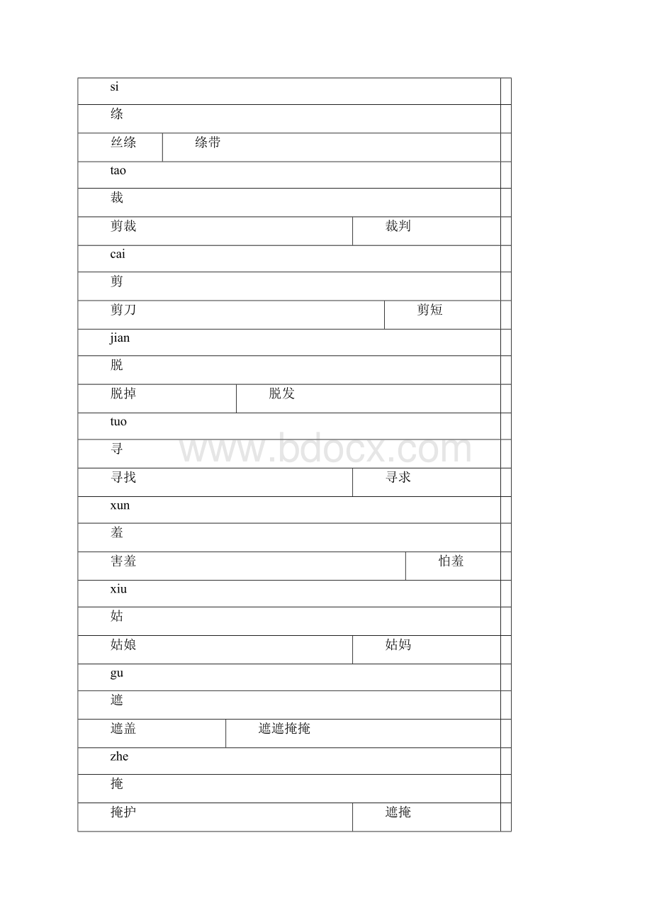 二文下第一单元生字卡片.docx_第2页