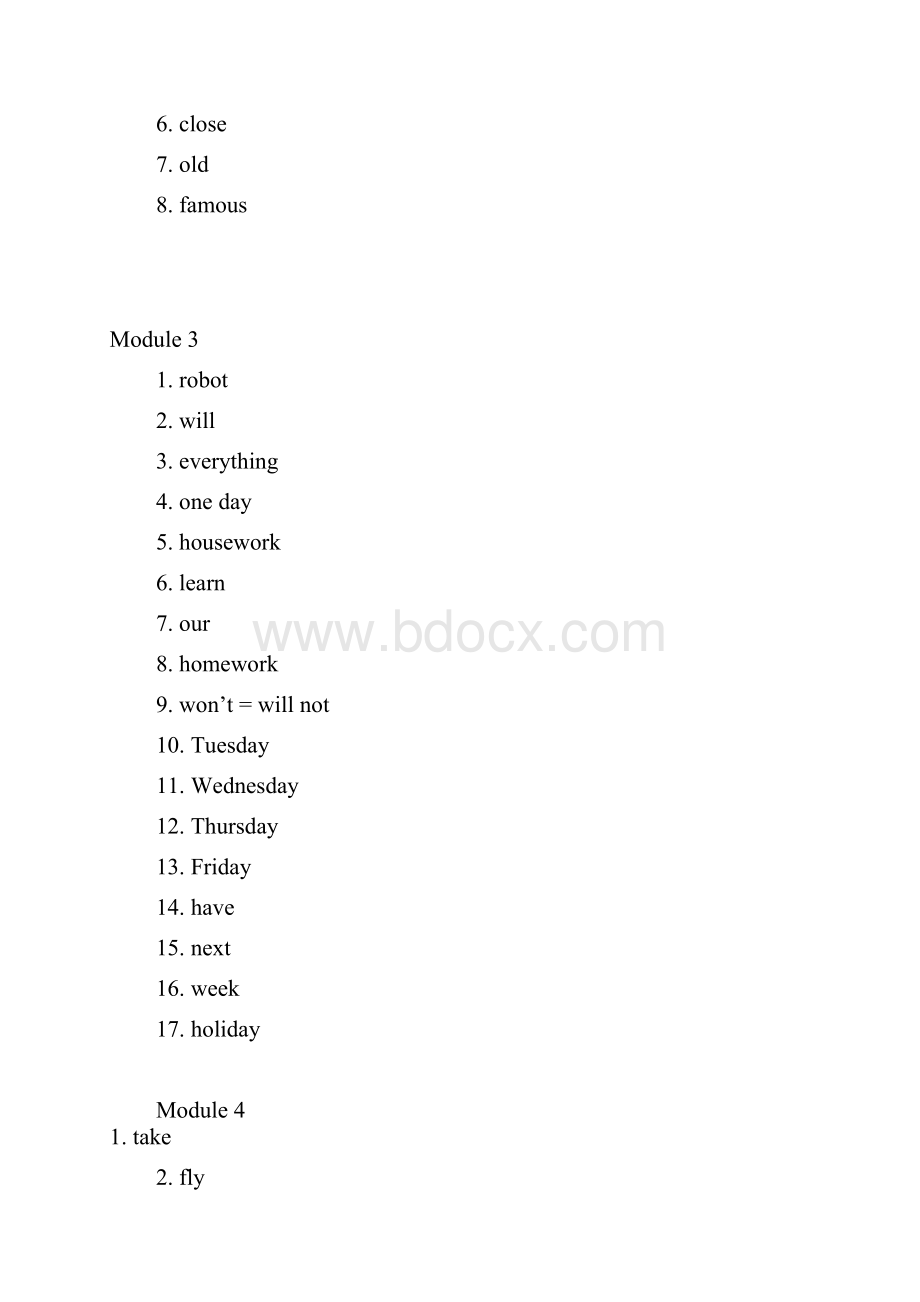 外研版小学英语四年级下册英语单词表.docx_第2页