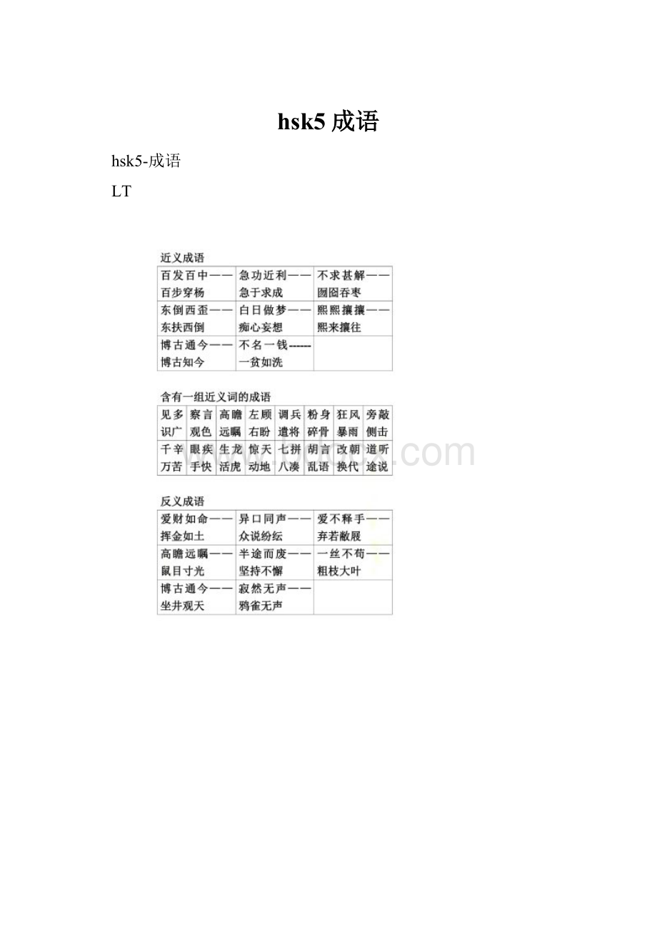 hsk5成语.docx_第1页