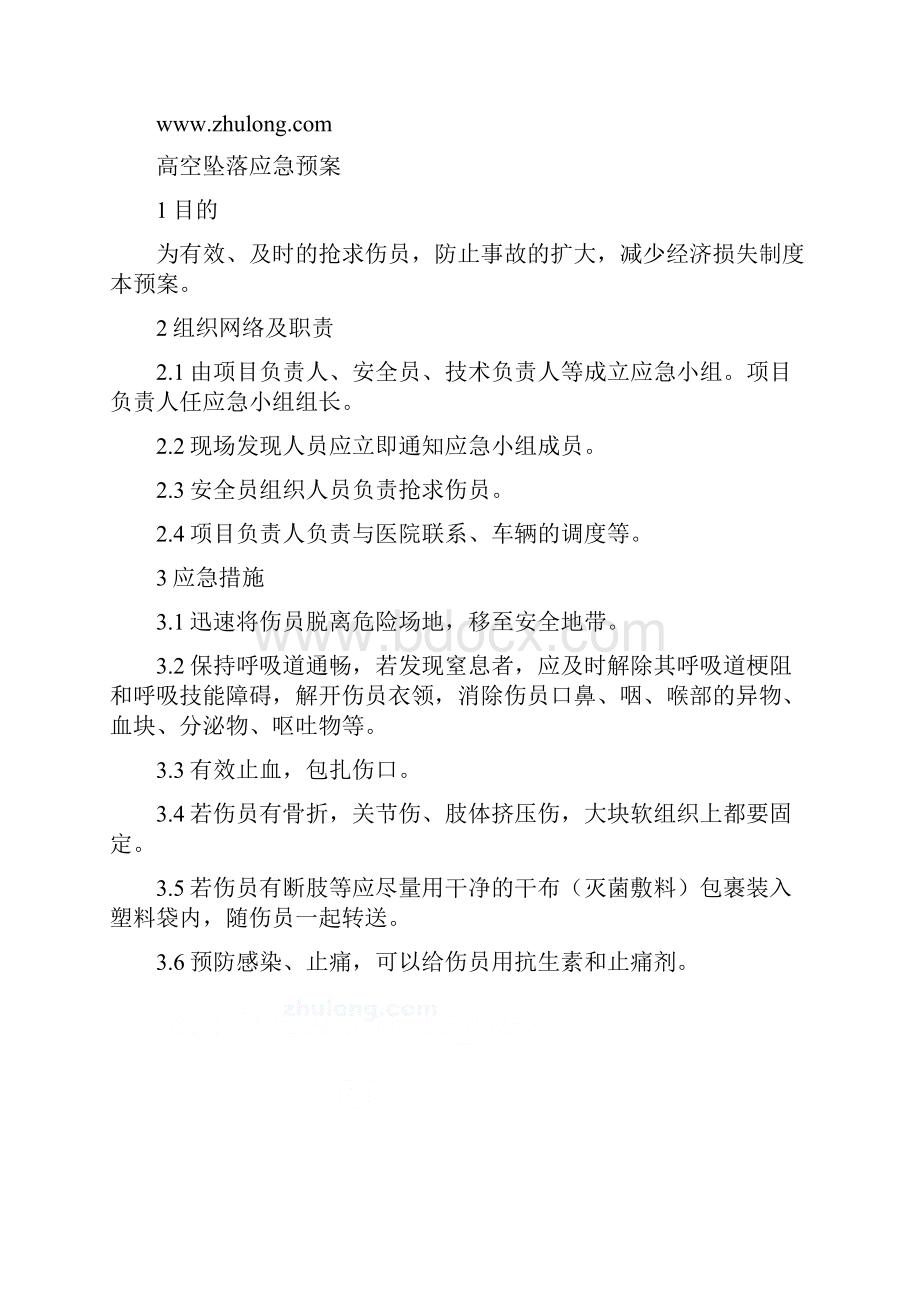 项目施工现场各项应急预案.docx_第2页